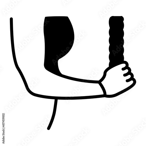 triceps rope pull downs concept, pushdowns brachii vector icon design, Fitness and Wellness symbol, Workout and Weightlifting sign, Personal training equipment stock illustration