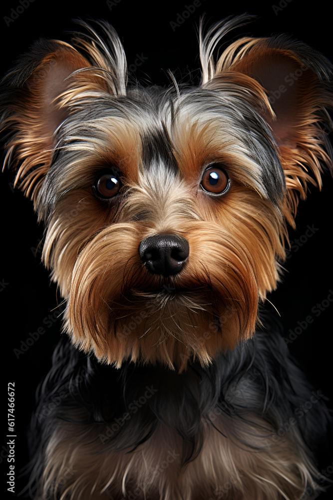portrait of a yorkshire terrier portrait of a yorkshire terrier