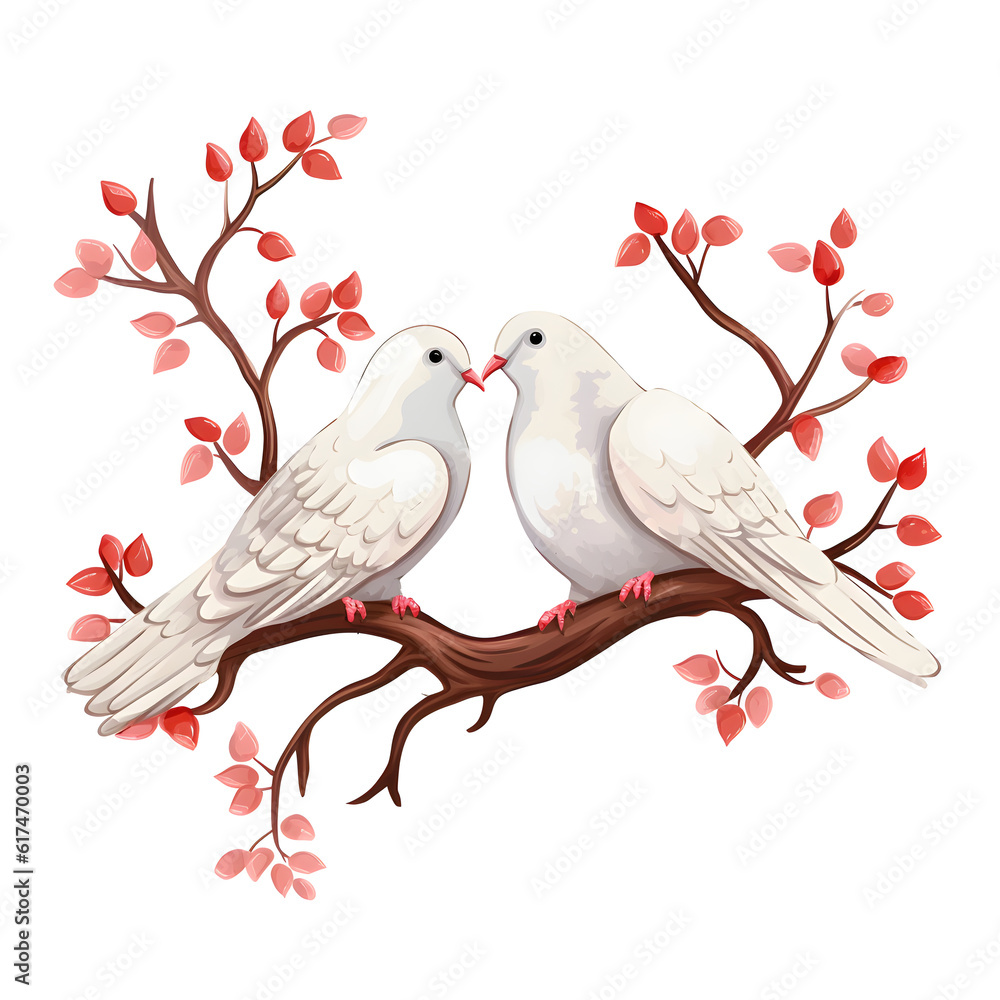 two_love_doves_birds_sitting