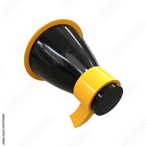 Loudspeaker megaphone scene 3d icon 3d render