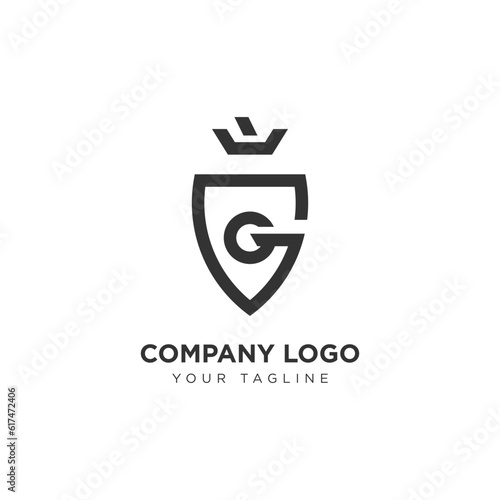 Modern and Creative Logo For Company Industry with Shield symbol and Letter Initials