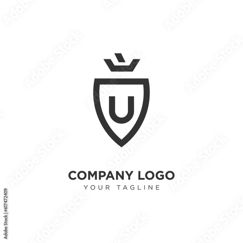 Modern and Creative Logo For Company Industry with Shield symbol and Letter Initials