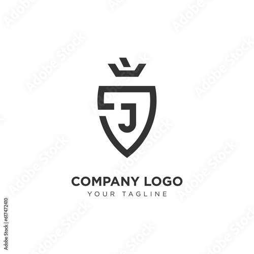 Modern and Creative Logo For Company Industry with Shield symbol and Letter Initials