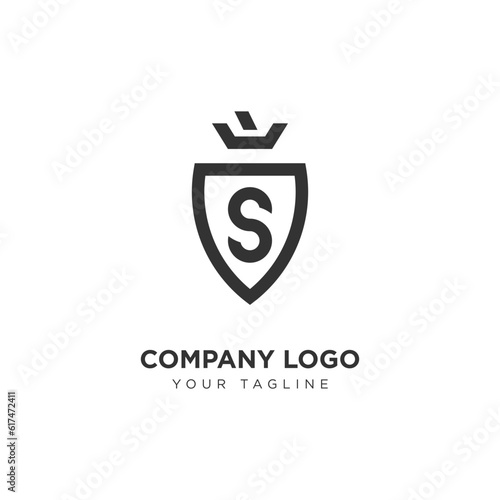 Modern and Creative Logo For Company Industry with Shield symbol and Letter Initials