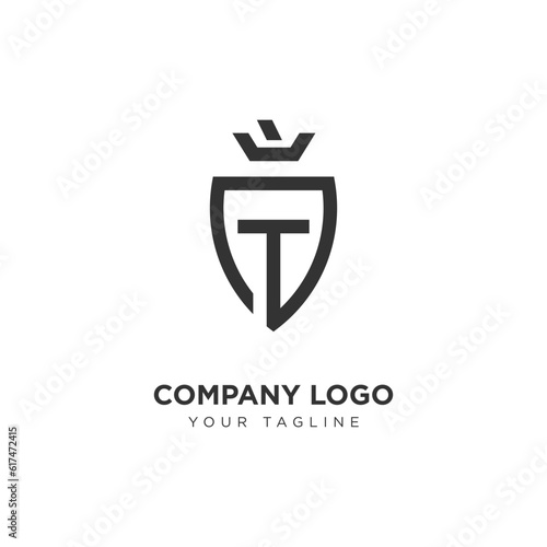 Modern and Creative Logo For Company Industry with Shield symbol and Letter Initials
