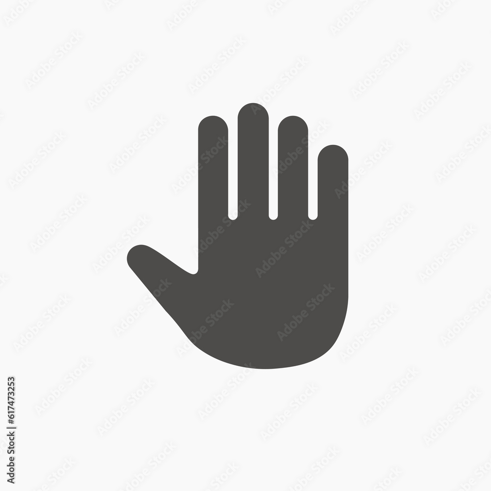 human hand icon vector. stop, prohibition symbol. select, press, click icon. finger press, finger click, hand click, thumb symbol human hand icon vector. stop, prohibition symbol. select, press, click icon. finger press, finger click, hand click, thumb symbol