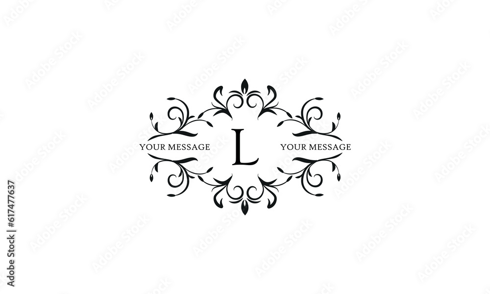 Calligraphic elegant initial L logo design. Emblem for royalty, business card, boutique, hotel, restaurant, cafe, jewelry. Calligraphic elegant initial L logo design. Emblem for royalty, business card, boutique, hotel, restaurant, cafe, jewelry.