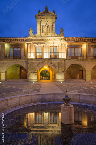 Obraz na płótnie Santo Domingo de la Calzada Town Hall Building in the Rioja Region of Spain w salonie