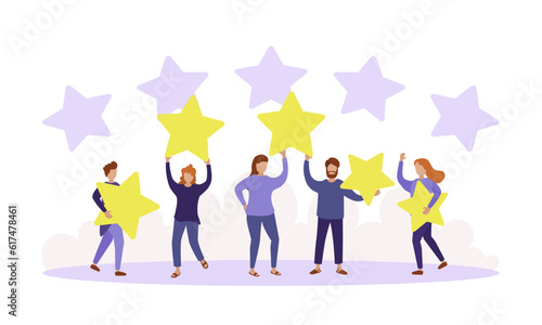 Set of character man. A businessman with a feeling of envy, with a star and evaluates the work, an angry guy, tired, shows a business card. Vector illustration in cartoon style