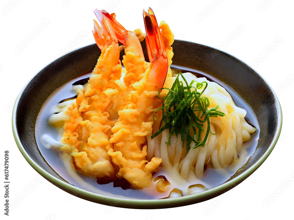 Japanese Tempura Shrimp Udon combines tender udon noodles with