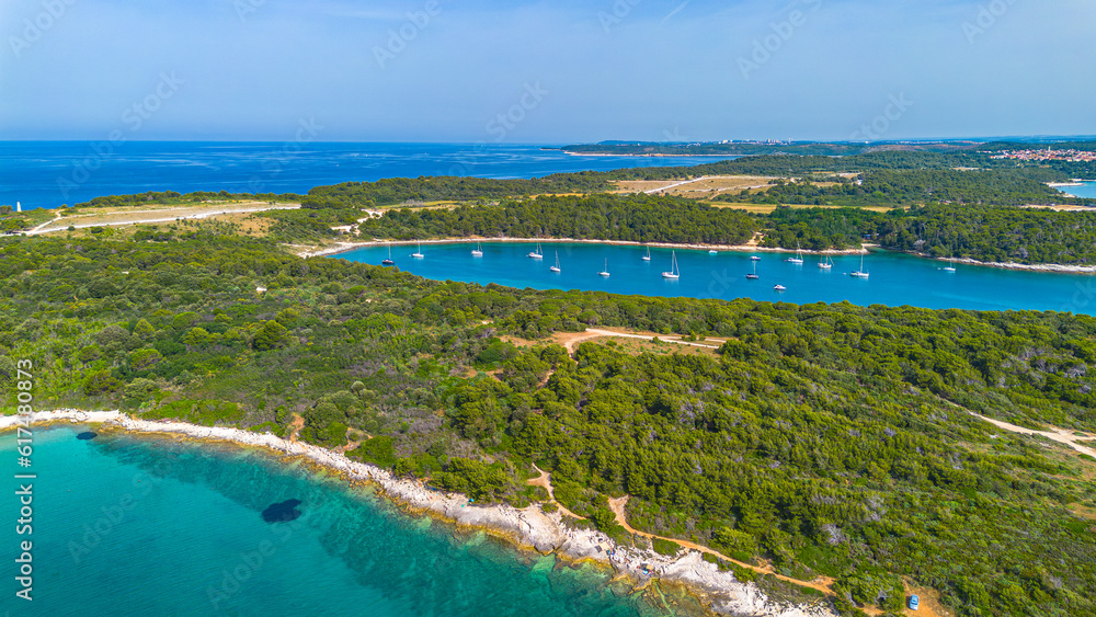 Aerial view of Cape Kamenjak. Istria. Croatia