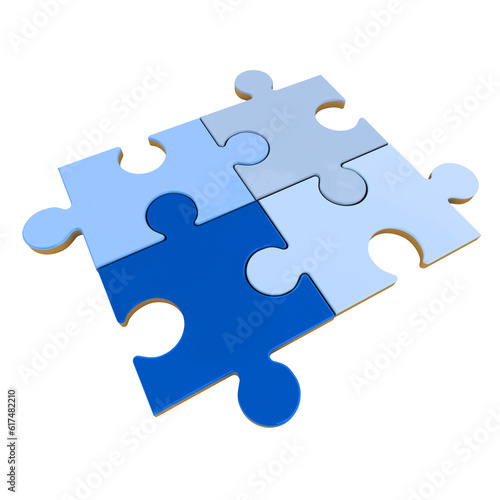Four puzzle pieces