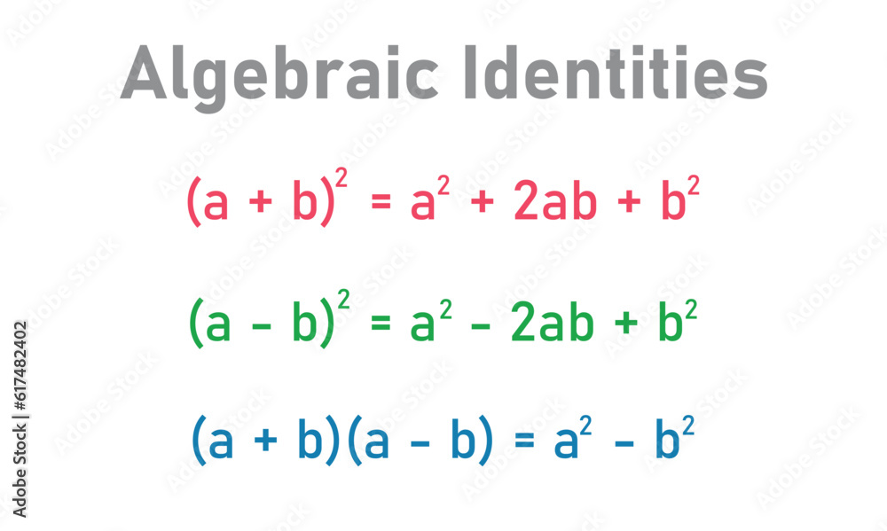 List of standard identities in mathematics. Algebraic identities. Important identities. Algebra basic formula. Mathematics resources for teachers and students. List of standard identities in mathematics. Algebraic identities. Important identities. Algebra basic formula. Mathematics resources for teachers and students.