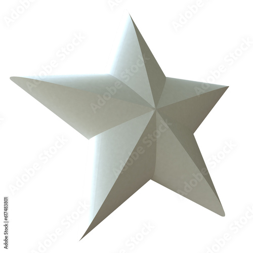 White star on a black background