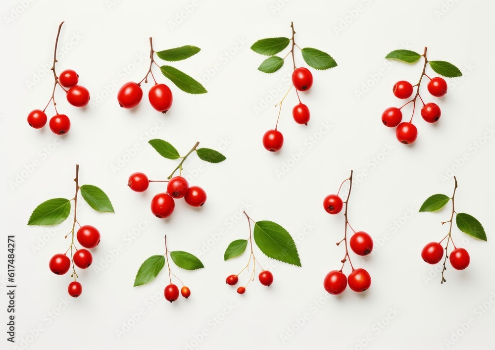 background with red fruits, AI generative background with red fruits, AI generative