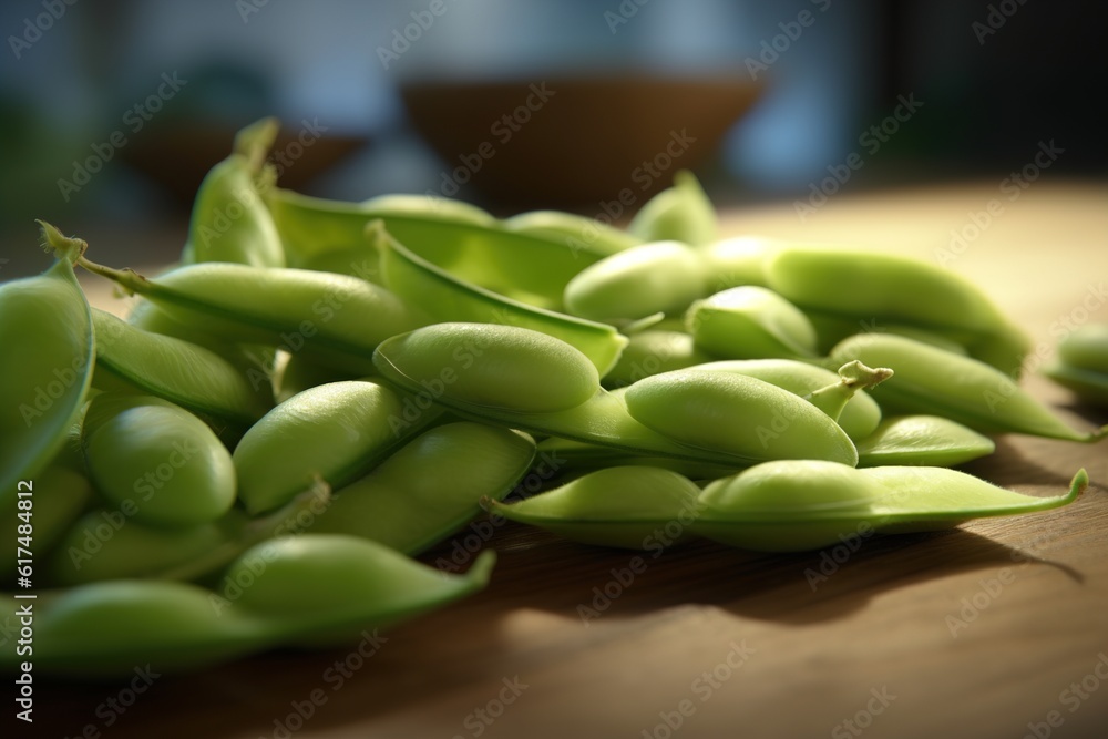 green peas in a pod. AI generated. green peas in a pod. AI generated.