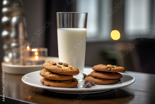 milk and cookies. Generated by AI.