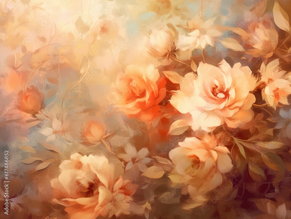 Beautiful orange floral background Beautiful orange floral background