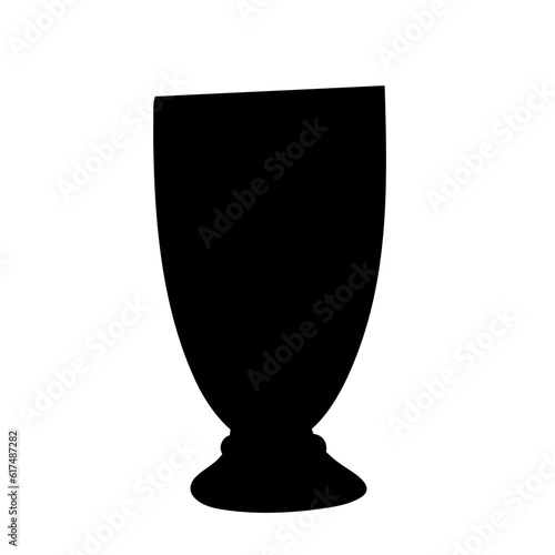Vector illustration of silhouette glass