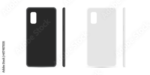 smartphone case mock up. phone cases vector illustration