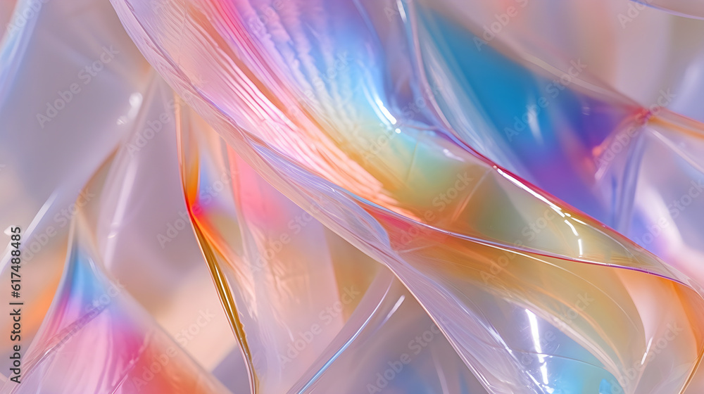 pastel rainbow gradient fashion background, glittery gradient abstraction  creases and waves, generative ai