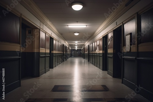 Empty school hallway © Thomas Parker