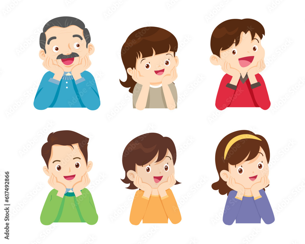 people character resting chin on hands thinking with hand on chin people character resting chin on hands thinking with hand on chin