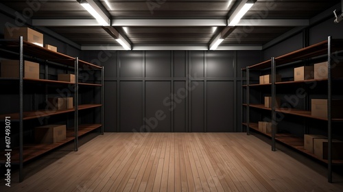 Secure Self Storage Unit Interior made with Generative AI