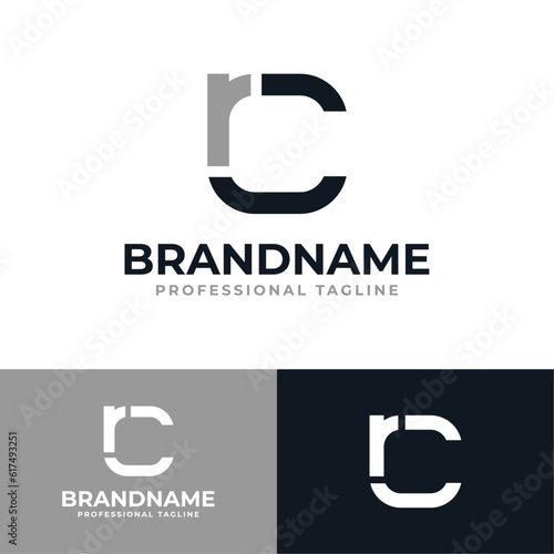 Letter CR or RC Monogram Logo, suitable for any business with CR or RC initials