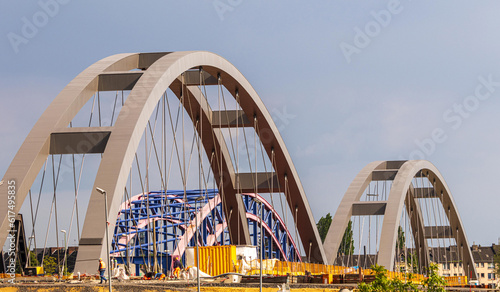 Baustelle OB Karl-Lehr Brücke in Duisburg Ruhrort