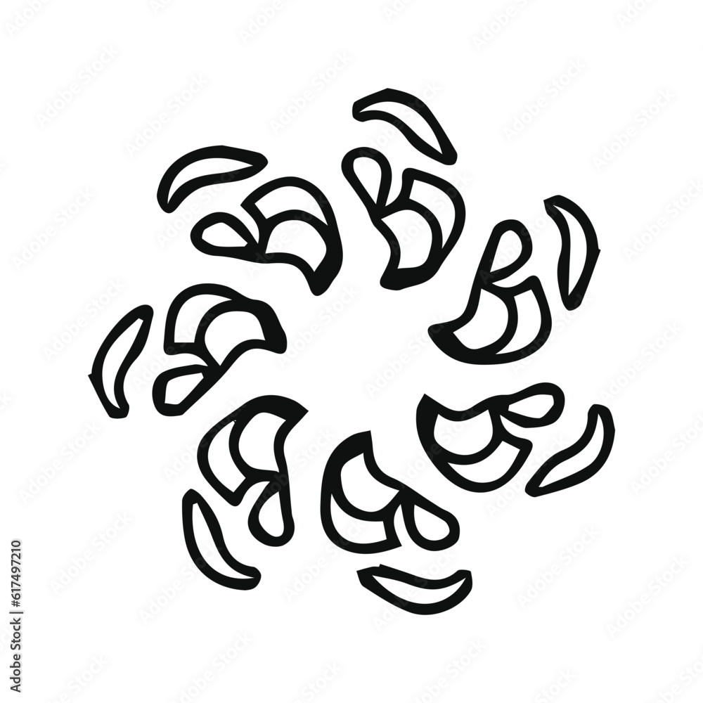 Obraz premium hand drawing symmetry mandala and symmetry flower, complex circle