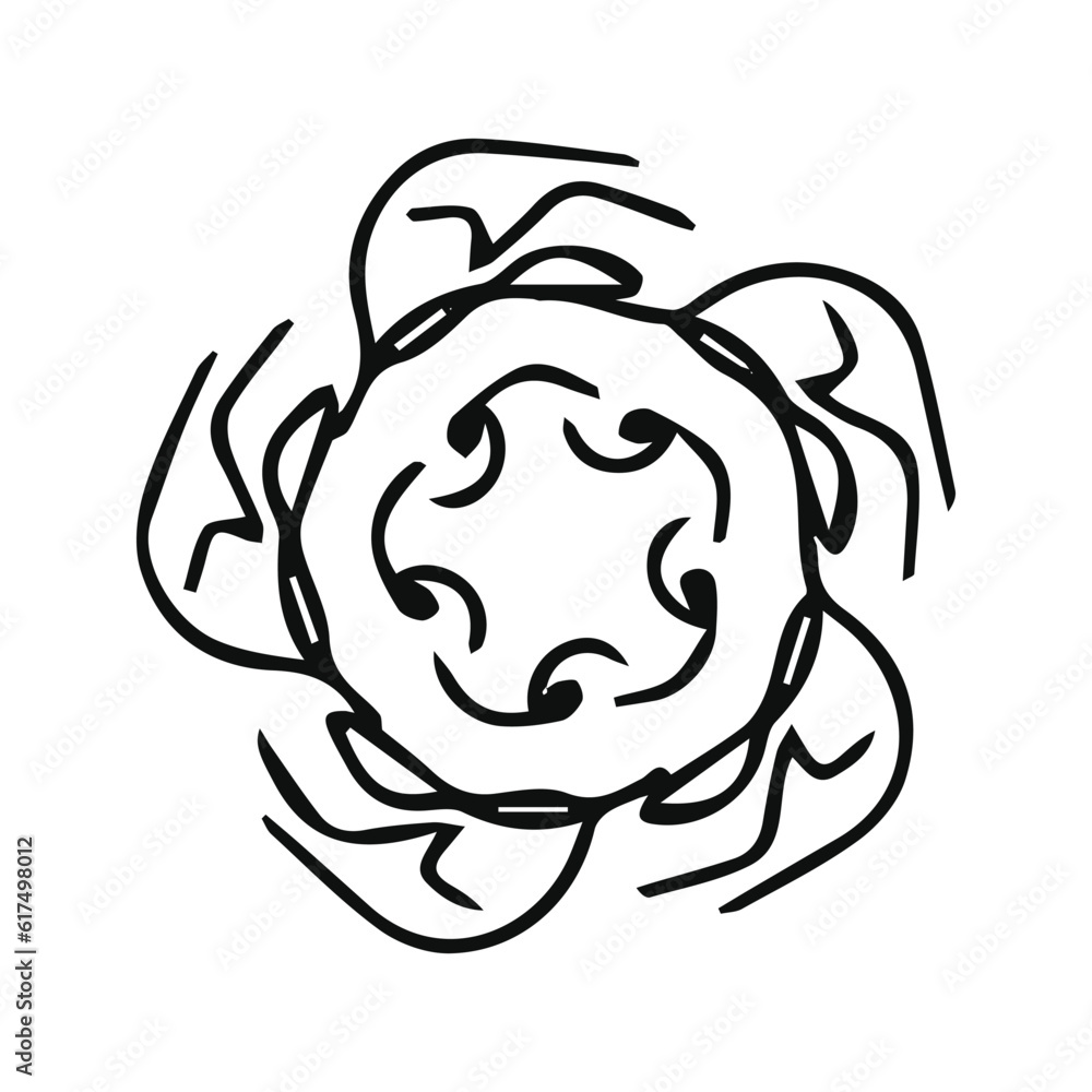hand drawing symmetry mandala and symmetry flower, complex circle hand drawing symmetry mandala and symmetry flower, complex circle