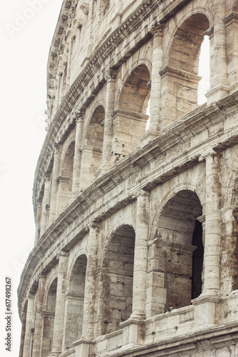 Colosseum, Rome Italy. Close-up of architectural structures © Designpics