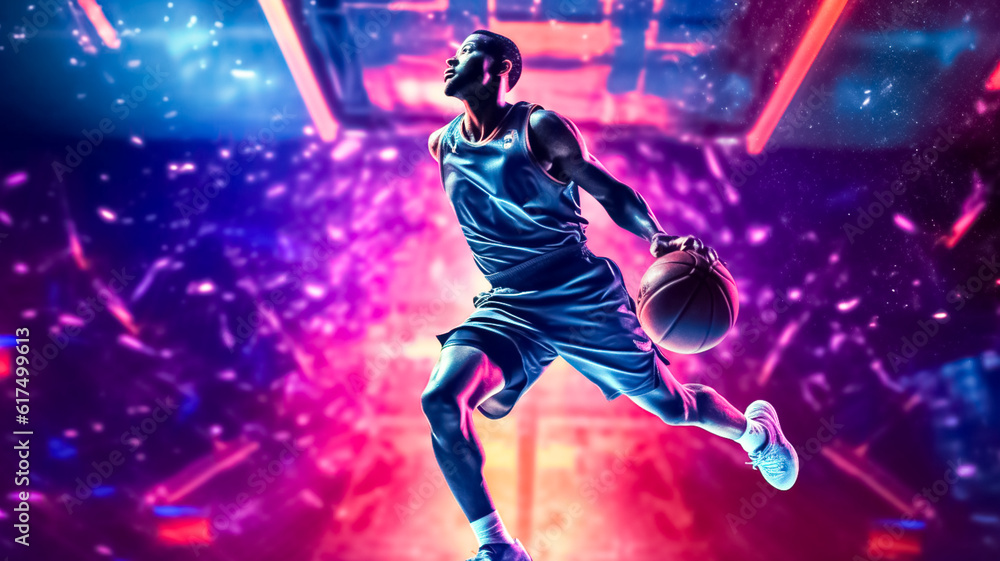 Man basketball player background. generative ai
