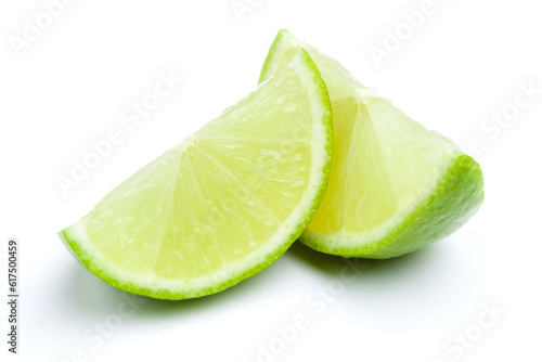 studio shot of lime solated on white background