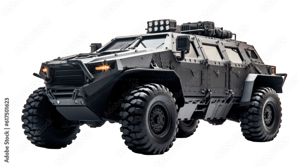 Military armored vehicle isolated on white background png cutout Military armored vehicle isolated on white background png cutout