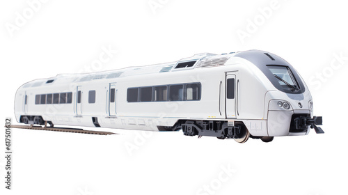 Foto White train isolated on  white background png cutout