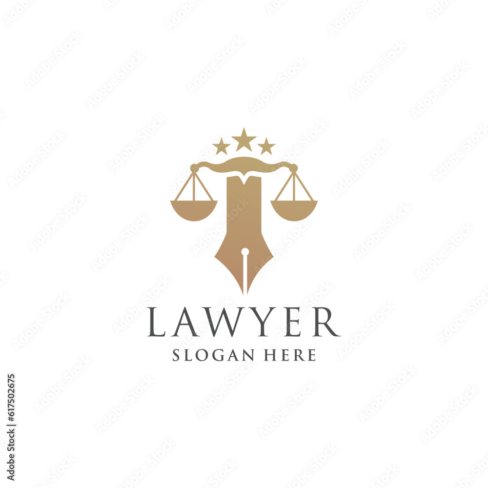 Lawyer logo vector with creative unique idea Lawyer logo vector with creative unique idea