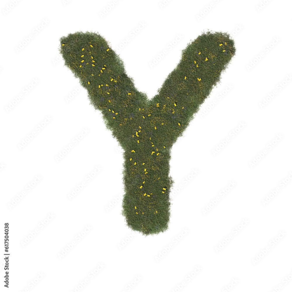 letter a from grass letter a from grass