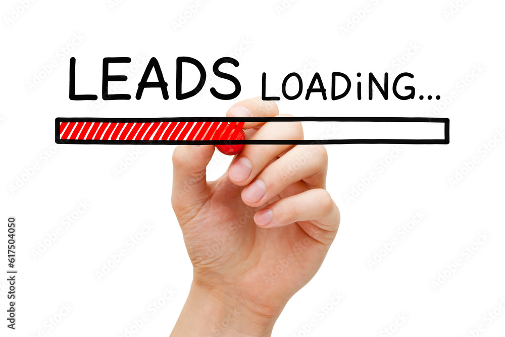Hand drawing lead generation loading bar concept with marker on transparent wipe board. Hand drawing lead generation loading bar concept with marker on transparent wipe board.
