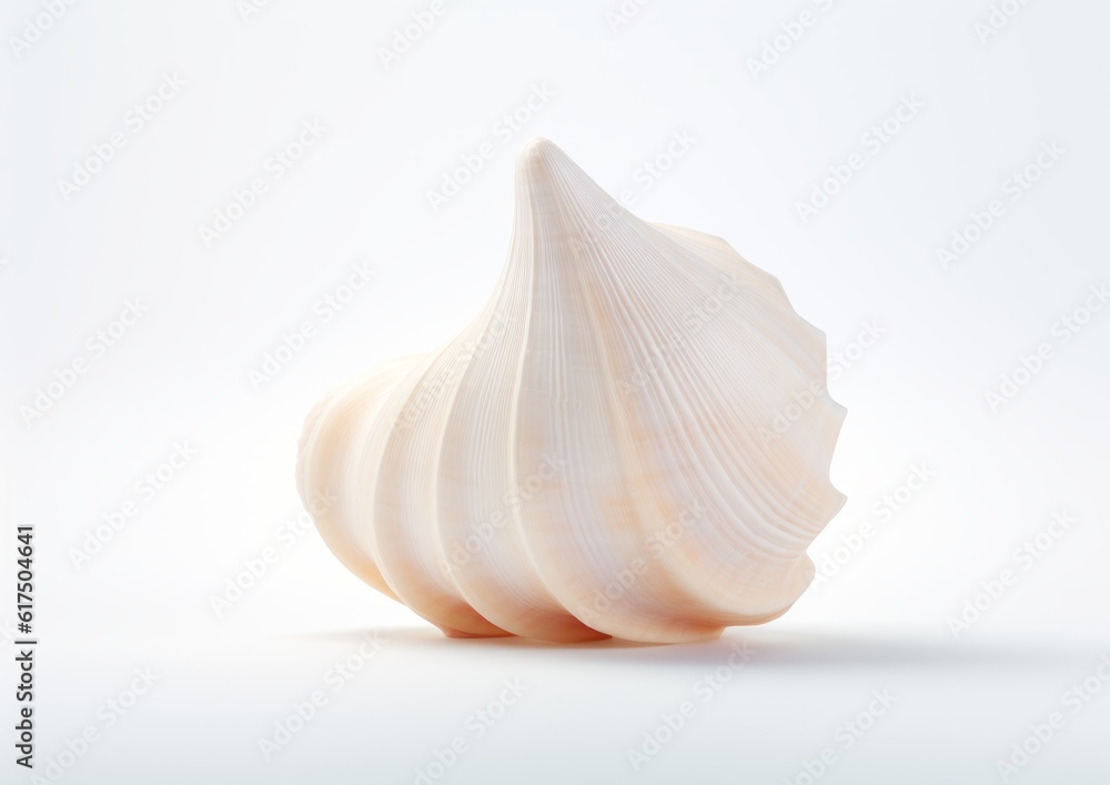shell isolated on white, AI generative shell isolated on white, AI generative