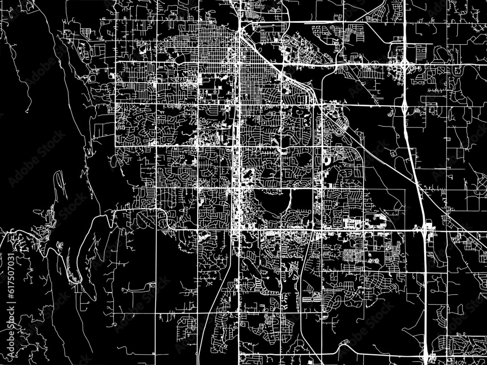 Vector road map of the city of Fort Collins Colorado in the United ...