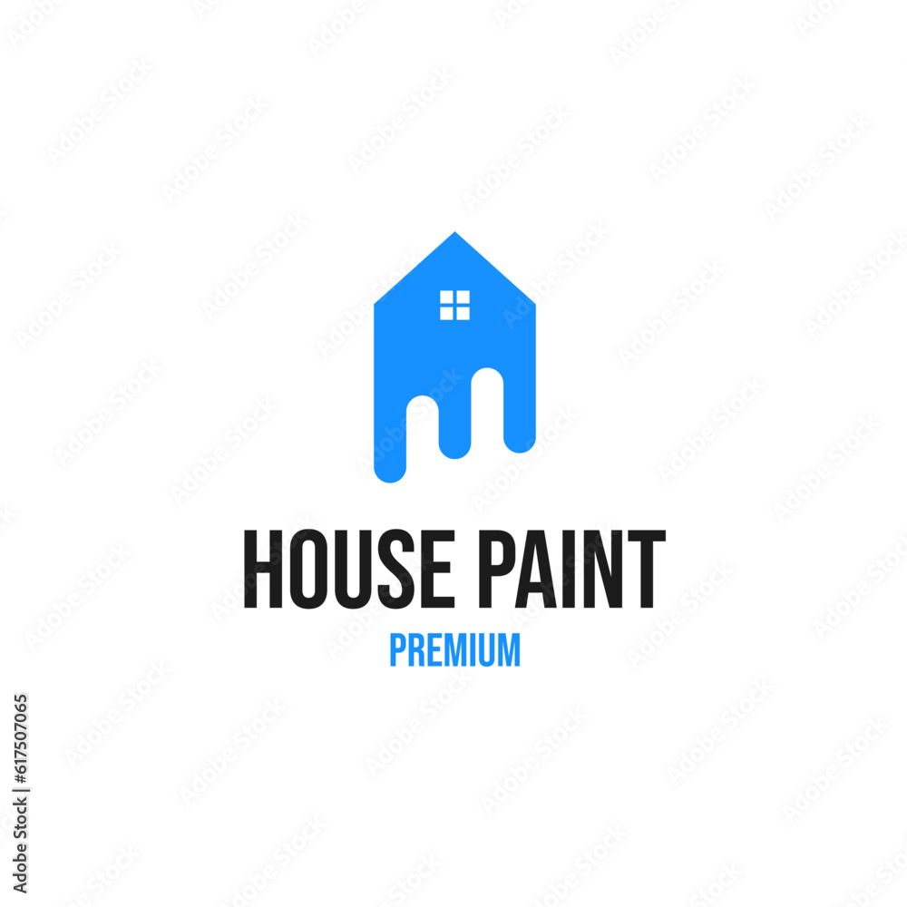 House Paint Logo Design Concept Vector Illustration Symbol Icon