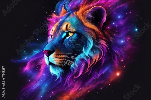 Nebulosa Galaxy lion artwork