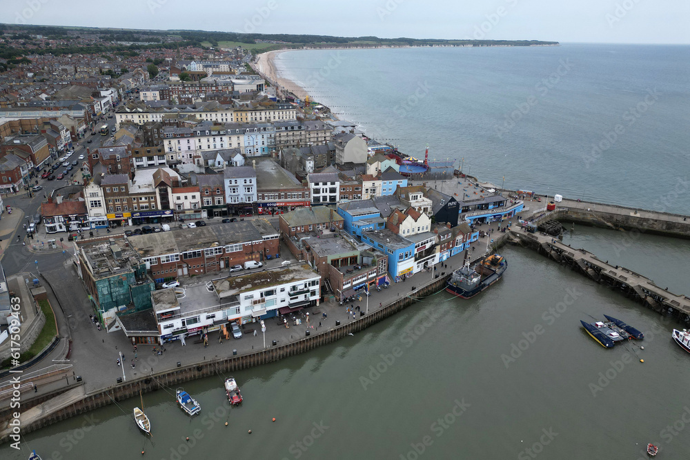 aerial view of bridlington marina, Harbour And seafront