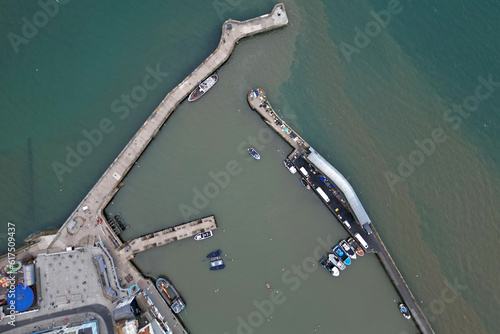 aerial view of bridlington marina and Harbour