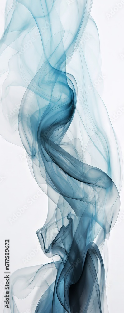 Ethereal Serenity: The Silhouette of Abstract Waves of Light Blue Smoke Over a White Background, Creating a Contrasting and Mesmerizing Visual Poetry Ethereal Serenity: The Silhouette of Abstract Waves of Light Blue Smoke Over a White Background, Creating a Contrasting and Mesmerizing Visual Poetry