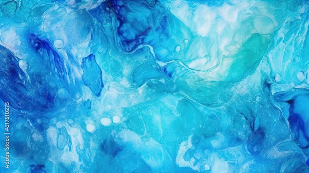 Fototapeta Blue abstract water waves background. Created with Generative AI