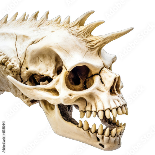  a detailed dinosaur skull fossil up close