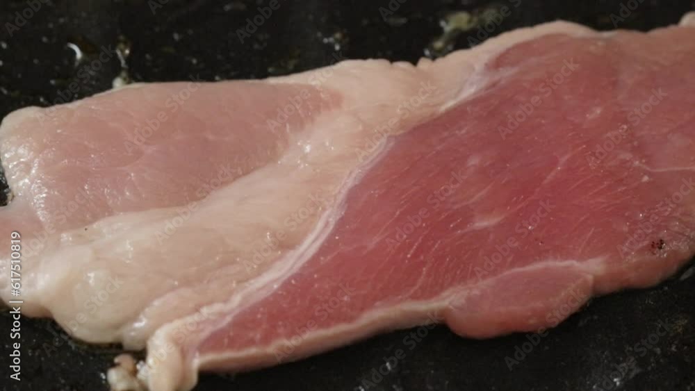 Bacon Cooking In A Griddle Pan Bacon Cooking In A Griddle Pan